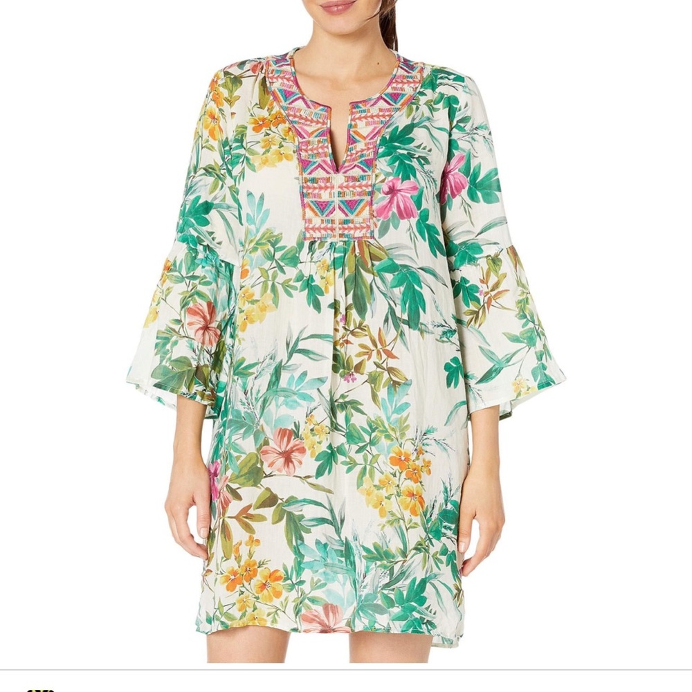 Johnny Was Tunic dress with embroidery